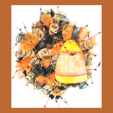 Candy Corn Rustic Halloween Wreath