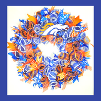 Denver Bronco Striped Wreath