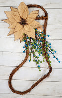 Grapevine Stocking (green/turquoise)