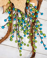 Grapevine Stocking (green/turquoise)