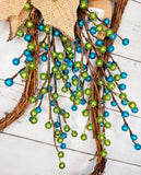 Grapevine Stocking (green/turquoise)