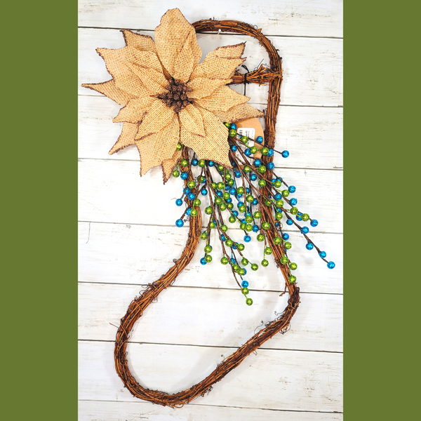 Grapevine Stocking (green/turquoise)